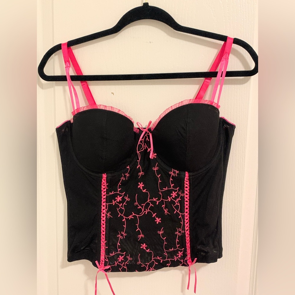 Lingerie Bustier Floral With Bows